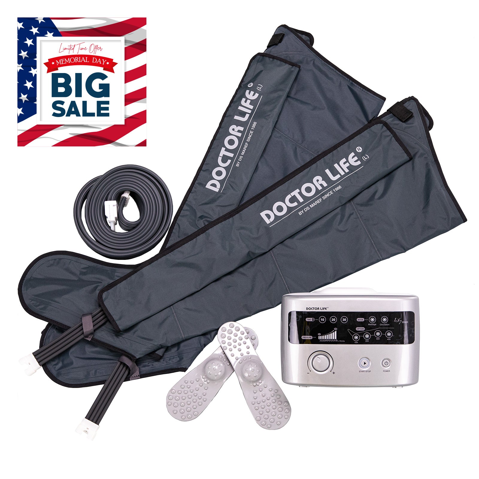 DoctorLife LX7 Air Compression Therapy Foot Massager