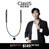Clavis Hero Necklace KS-207M(Black-White Gold) - Health Korea Shop
