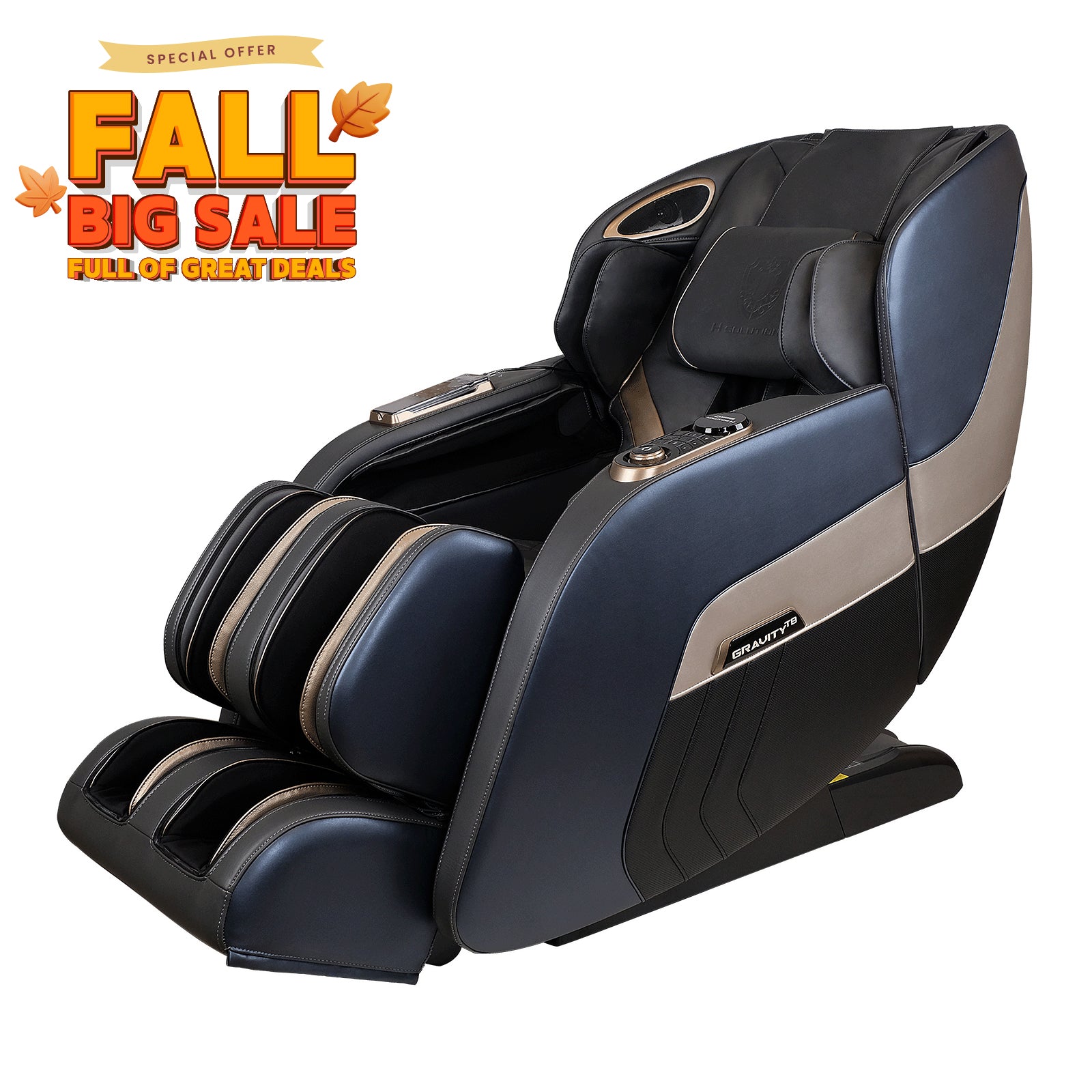 H Solution Gravity TURBO Massage Chair (Gray)