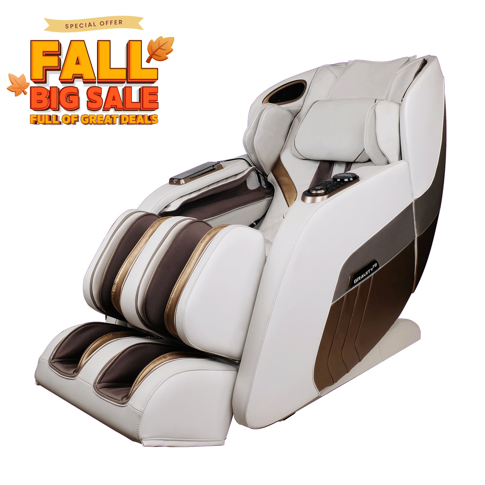 H Solution Gravity TURBO Massage Chair (Ivory) Health Korea Shop