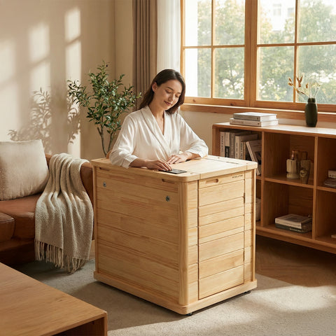 H Solution Far-Infrared Half Sauna [HI, AK shipping fee is extra] - Health Korea Shop