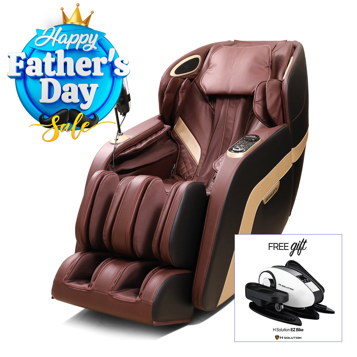 H Solution Gravity Massage Chair (Red Wine)