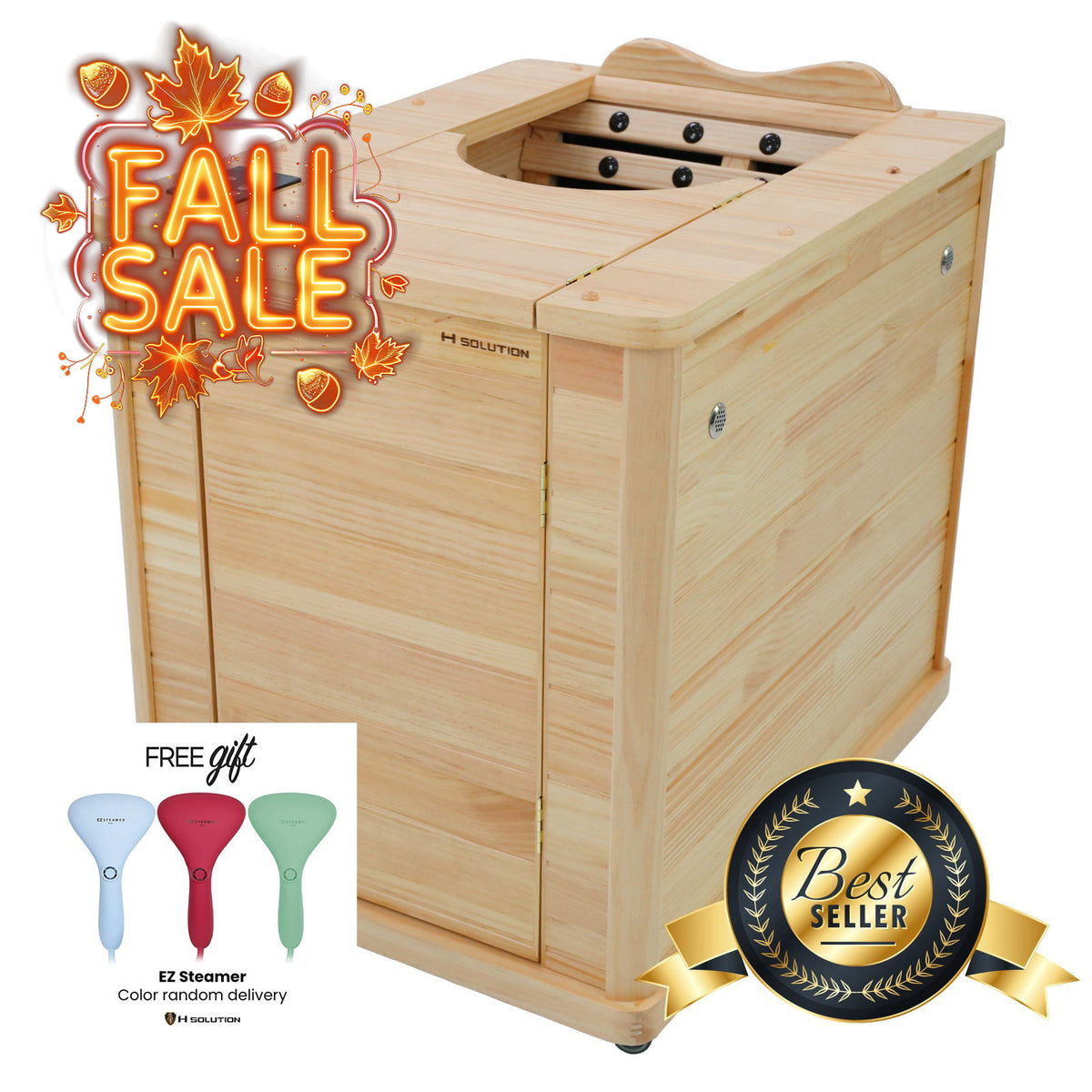 H Solution Far-Infrared Half Sauna [HI, AK shipping fee is extra]