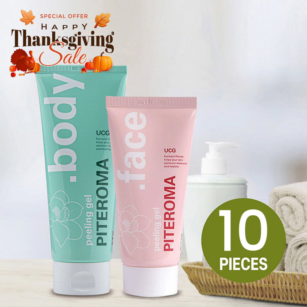 UCG PITEROMA Peeling Shower Gel Collagen (10 pcs) | Health