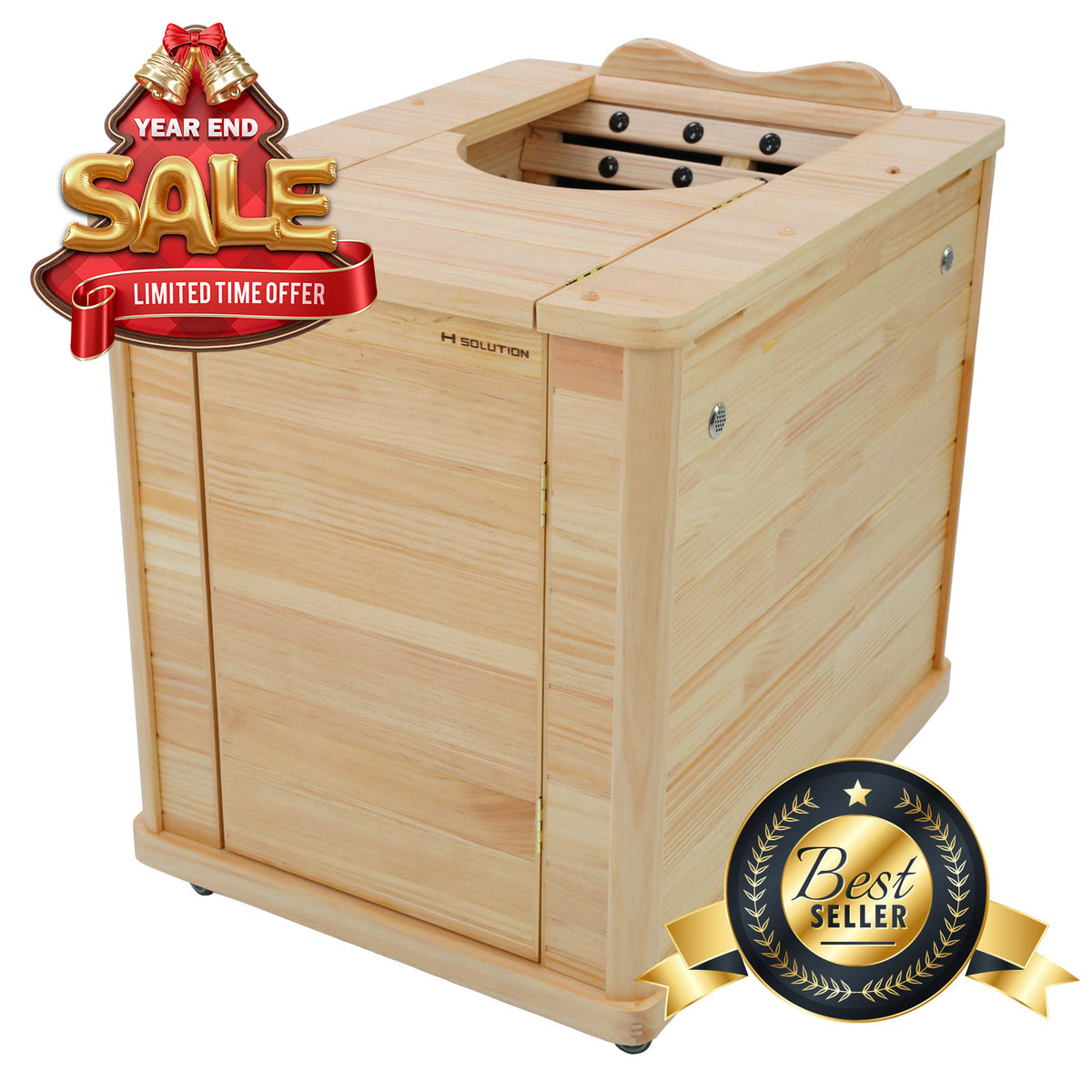 H Solution Far-Infrared Half Sauna [HI, AK shipping fee is extra]