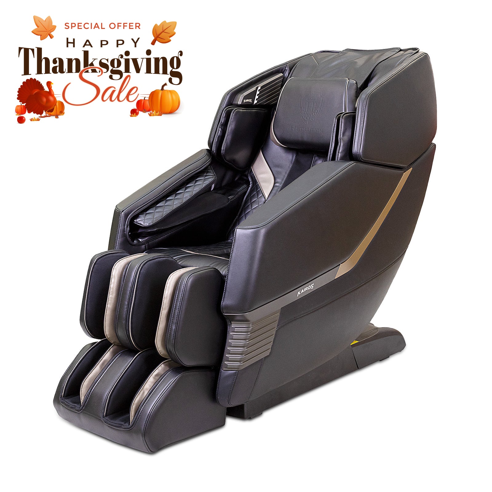 H Solution KAIROS Massage Chair (Black) - Health Korea Shop