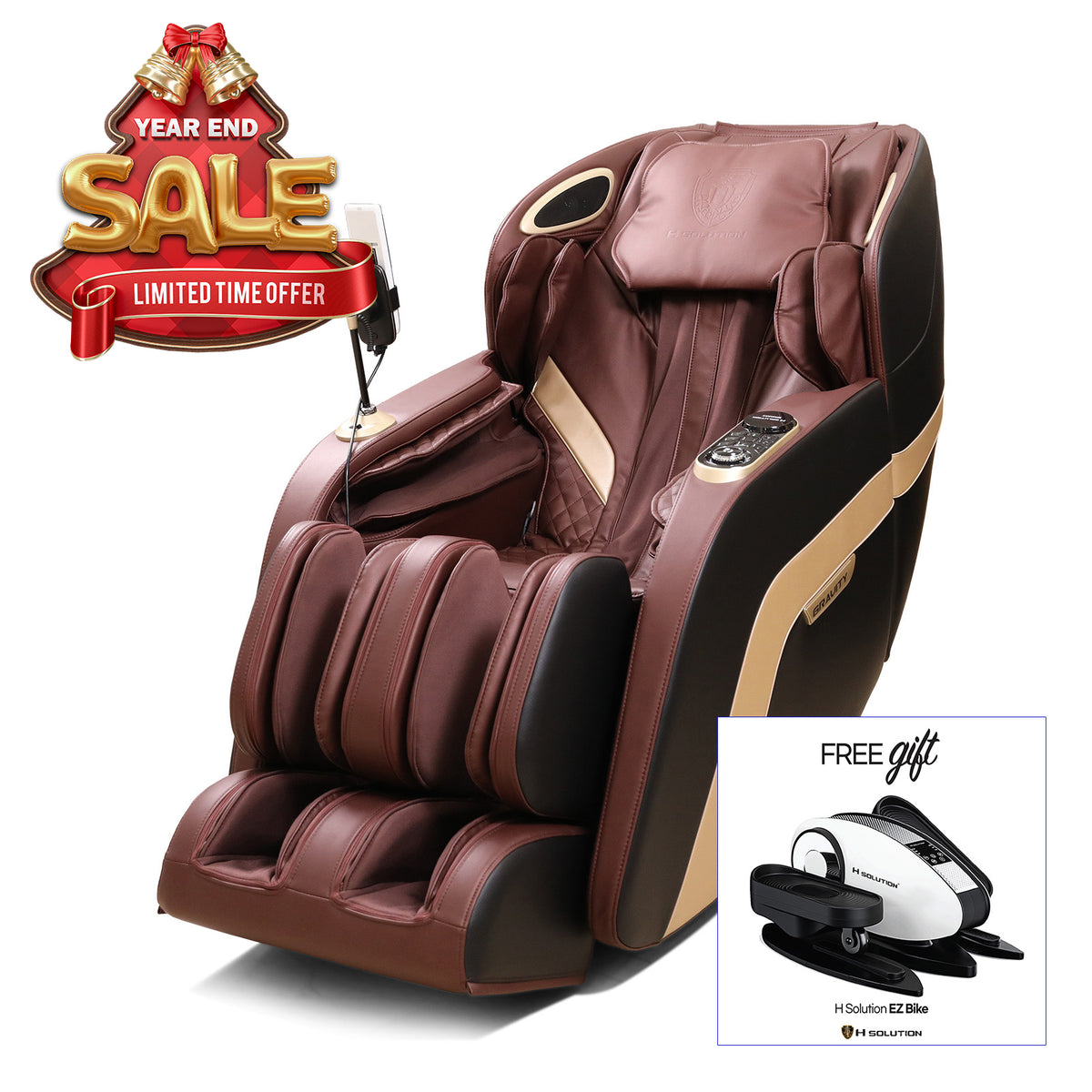 H Solution Gravity Massage Chair (Red Wine)