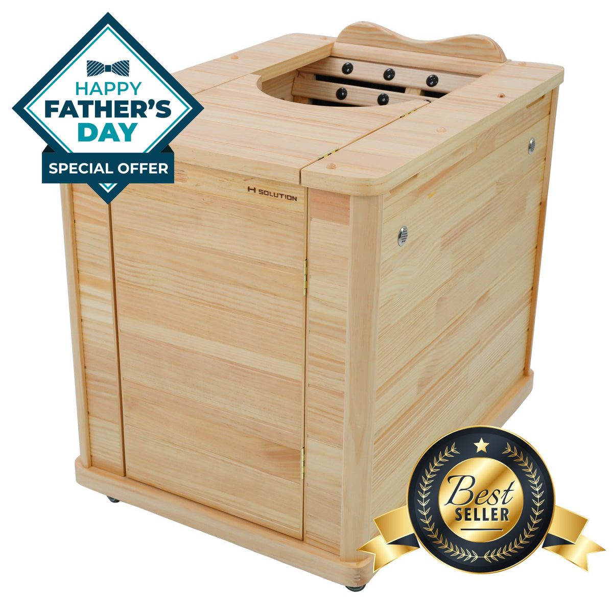 H Solution Far-Infrared Half Sauna [HI, AK shipping fee is extra]