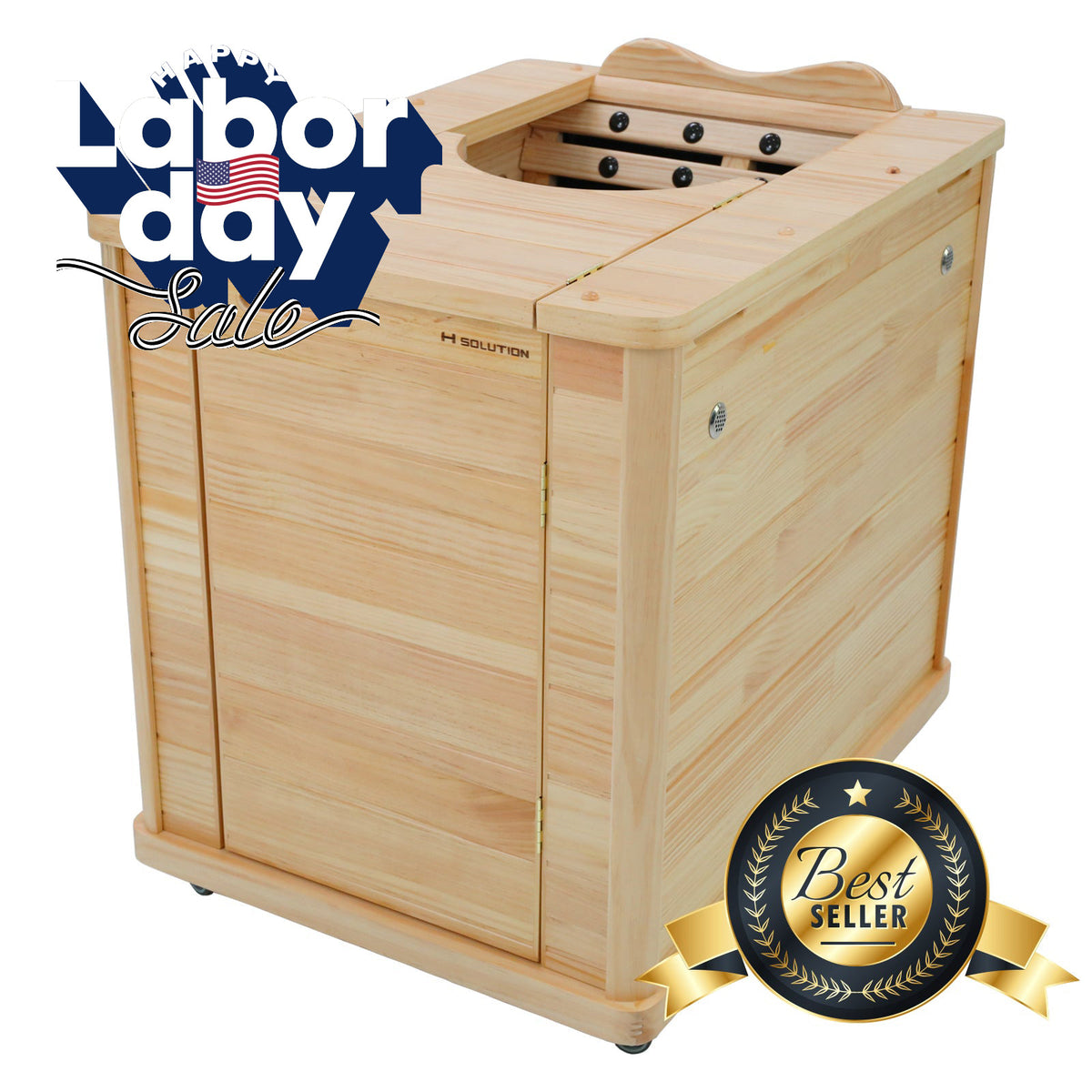 H Solution Far-Infrared Half Sauna [HI, AK shipping fee is extra]