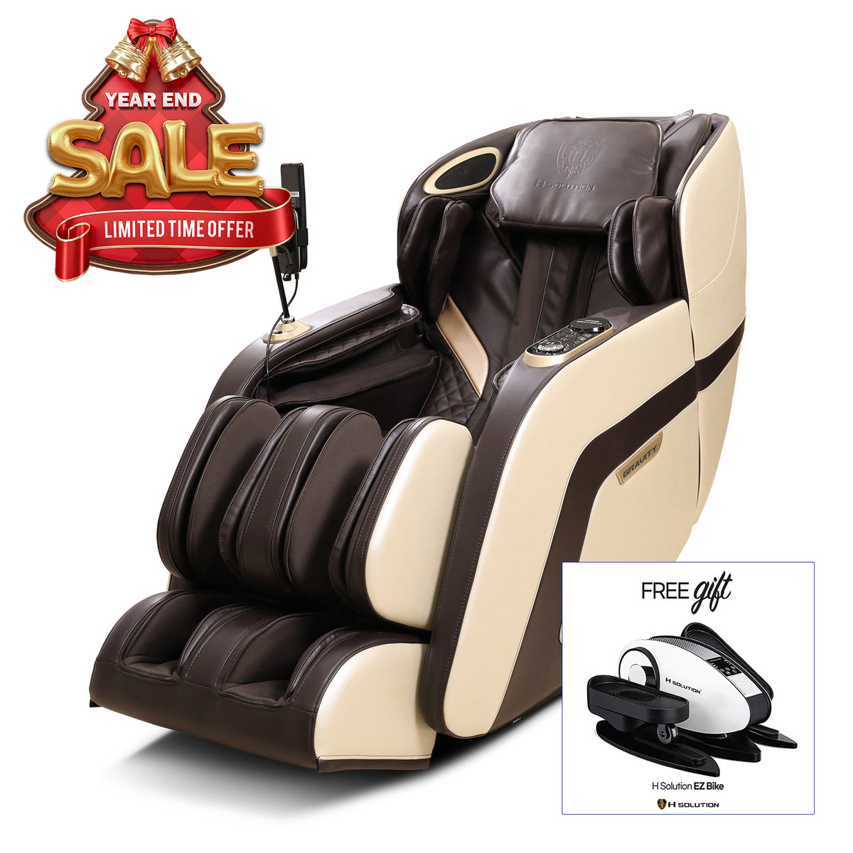 H Solution Gravity Massage Chair (Chocolate)