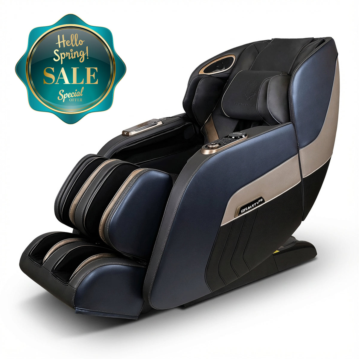 H Solution Gravity TURBO Massage Chair (Gray) - Health Korea Shop