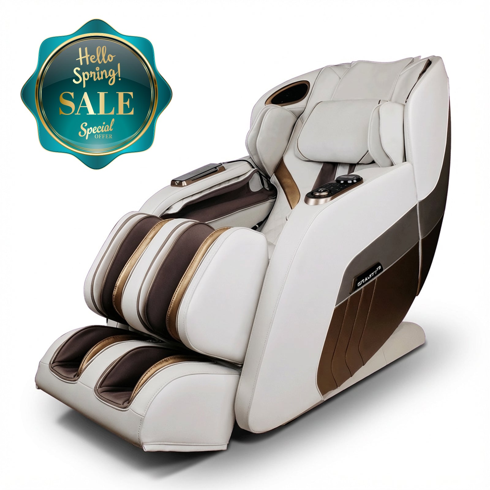H Solution Gravity TURBO Massage Chair (Ivory) - Health Korea Shop