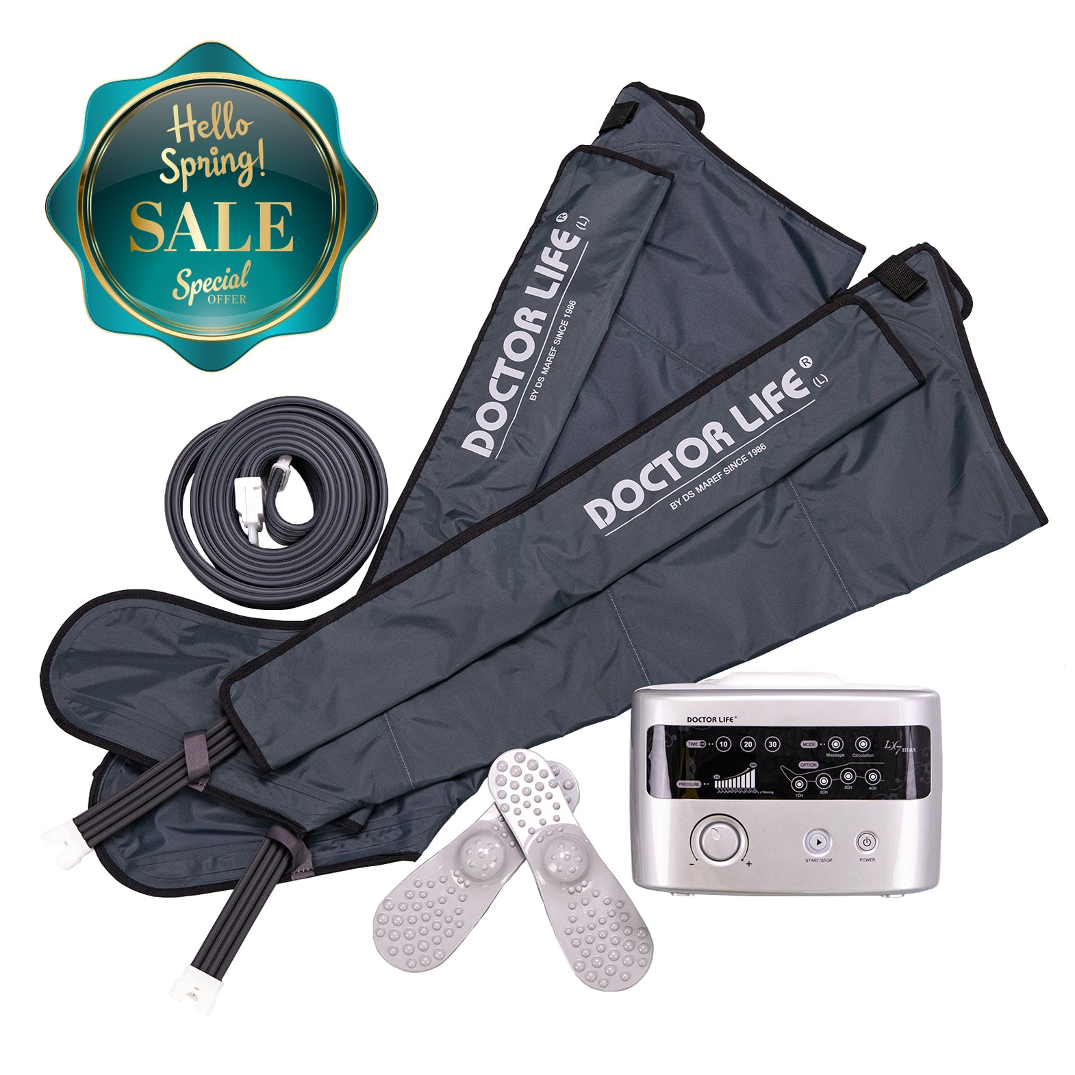 DoctorLife LX7 Air Compression Therapy Foot Massager