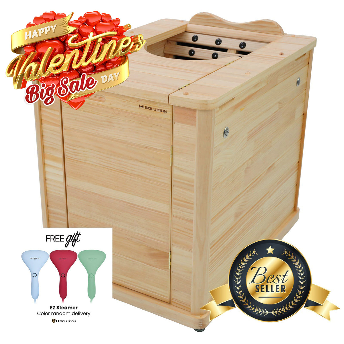 H Solution Far-Infrared Half Sauna [HI, AK shipping fee is extra]