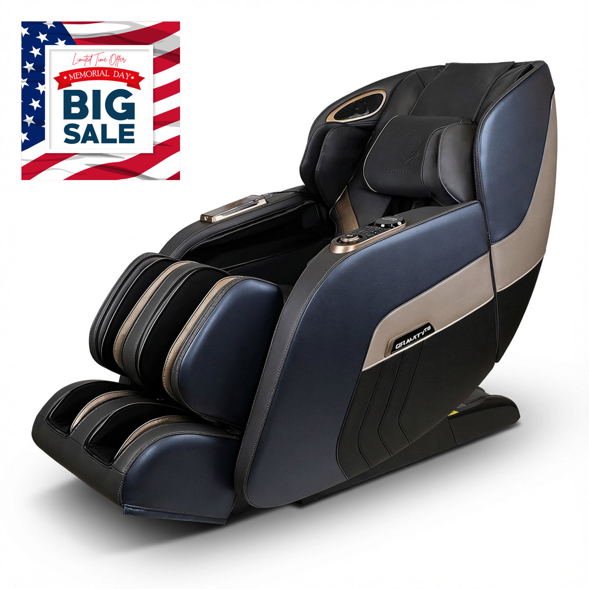 H Solution Gravity TURBO Massage Chair (Gray)