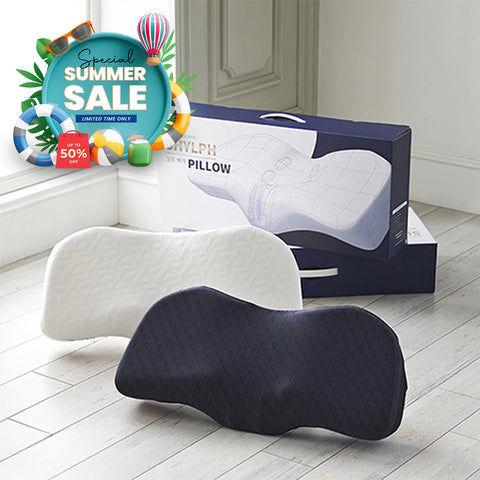 Sylph Pillow (Cooling) Dark Navy / (Organic Cotton) White