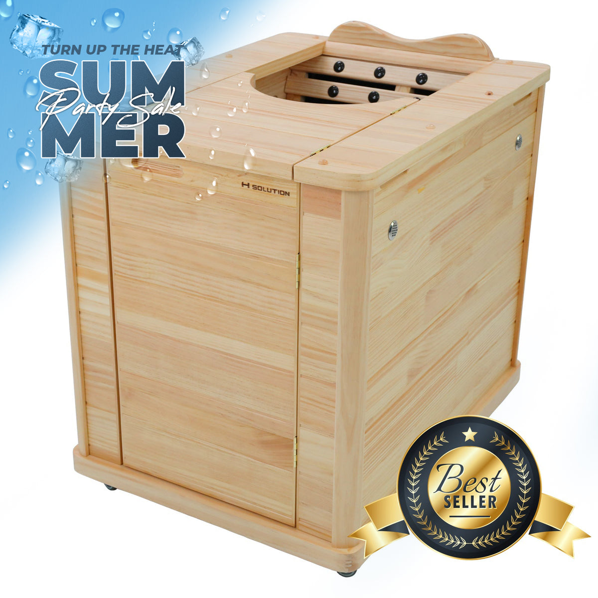 H Solution Far-Infrared Half Sauna [HI, AK shipping fee is extra]