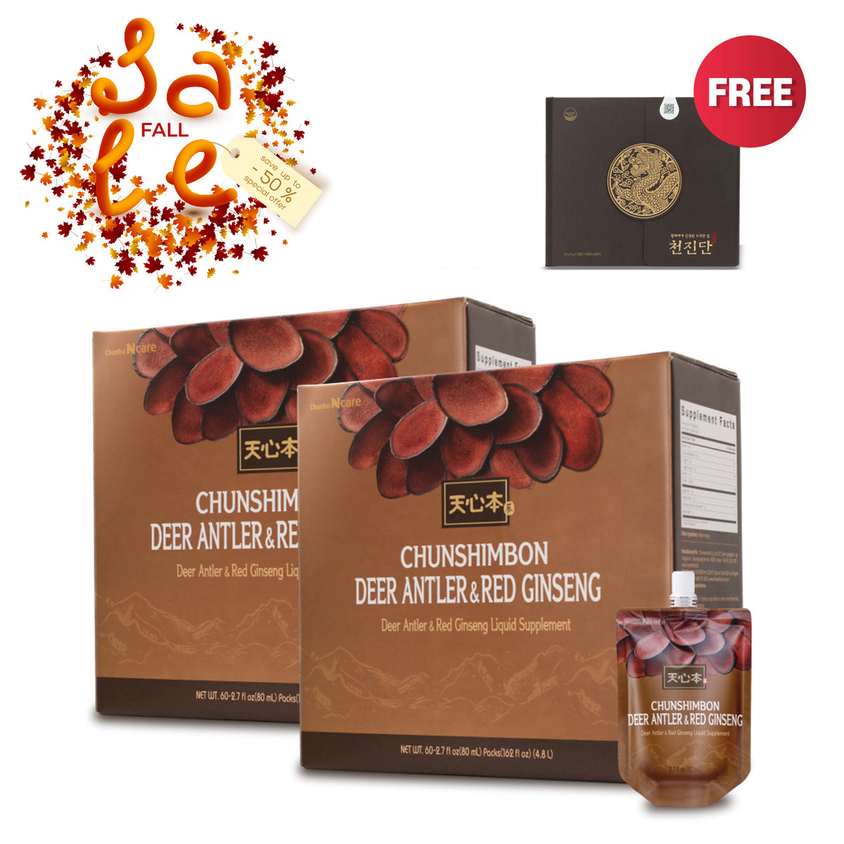 Deer Antler & Red Ginseng (Buy 2 Get FREE 1 ChunJinDan)