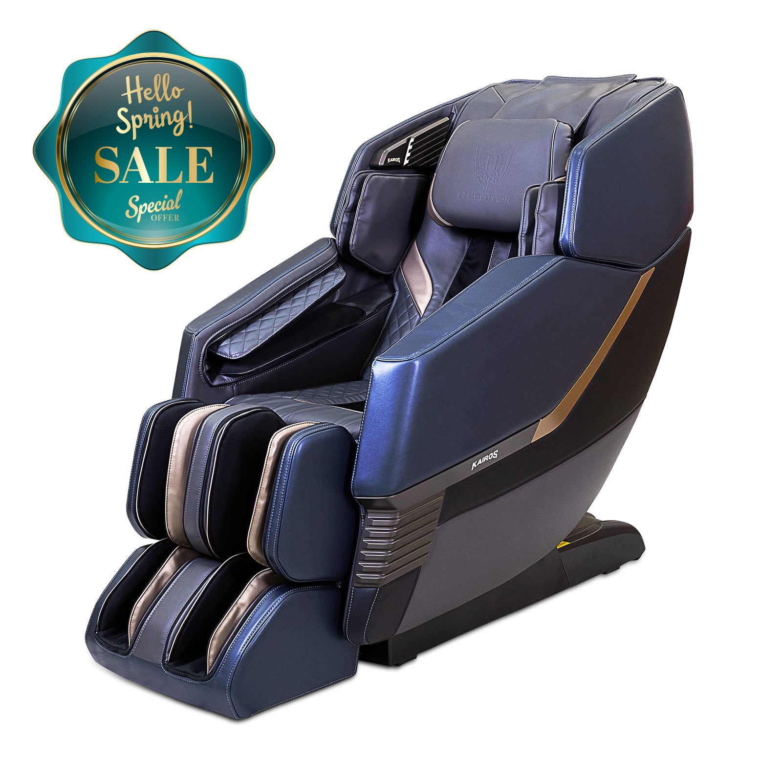 H Solution KAIROS Massage Chair (Ocean Blue) - Health Korea Shop