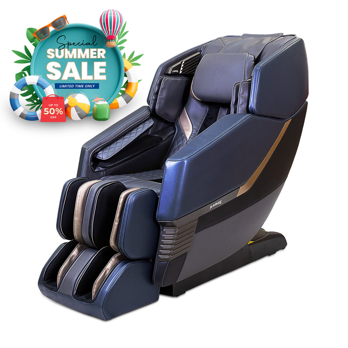 H Solution KAIROS Massage Chair (Ocean Blue)