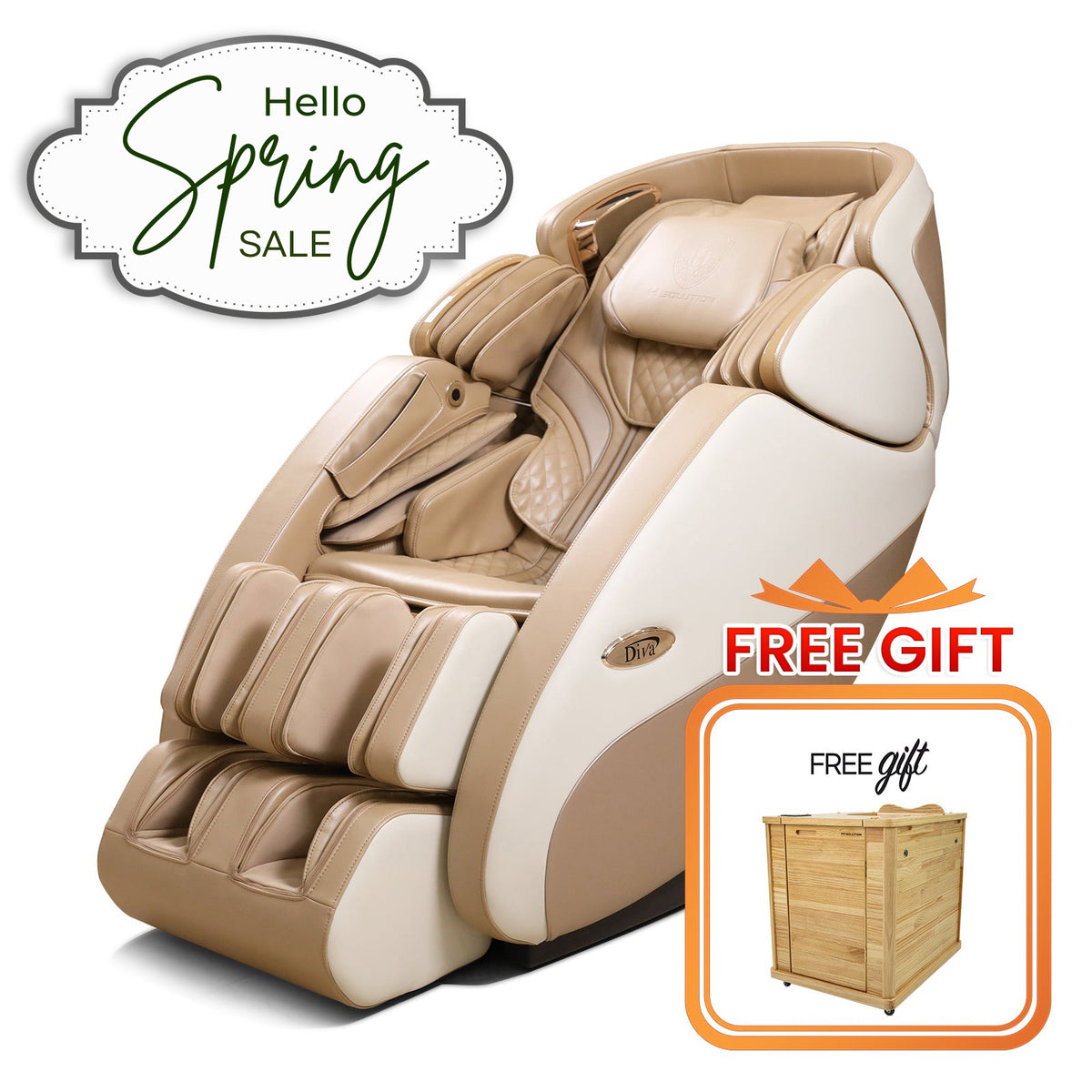 H Solution DIVA Massage Chair (Beige)