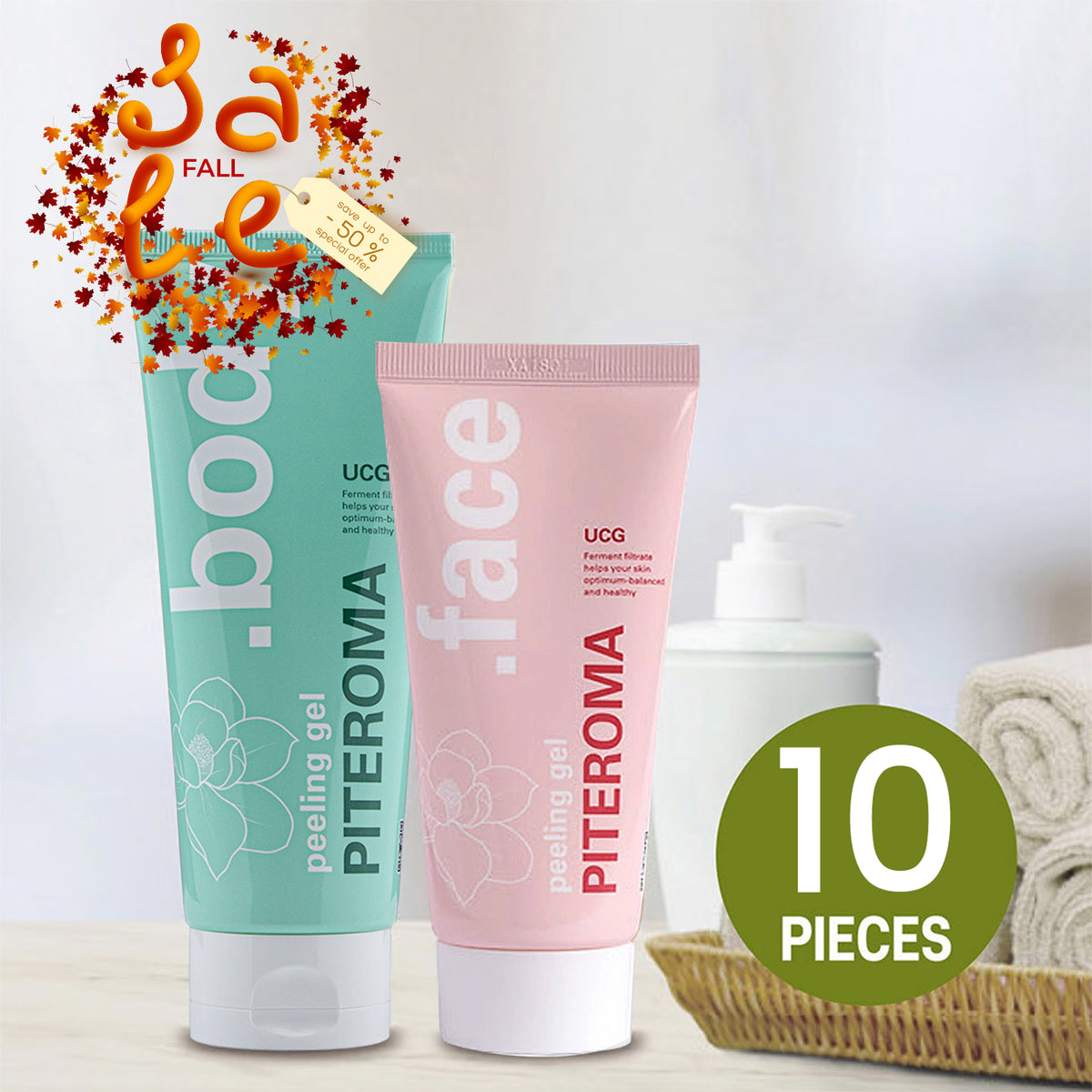 UCG PITEROMA Peeling Shower Gel Collagen (10 pcs)