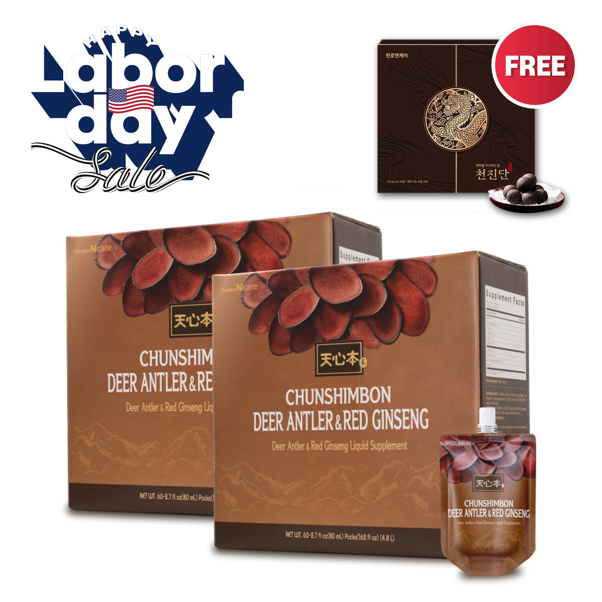 Deer Antler & Red Ginseng (Buy 2 Get FREE 1 ChunJinDan)