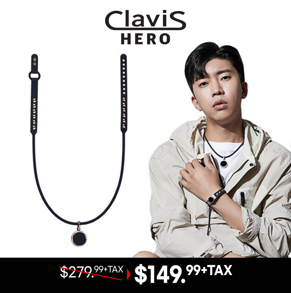 Clavis Hero Necklace KS-207B(Black-Rose Gold)