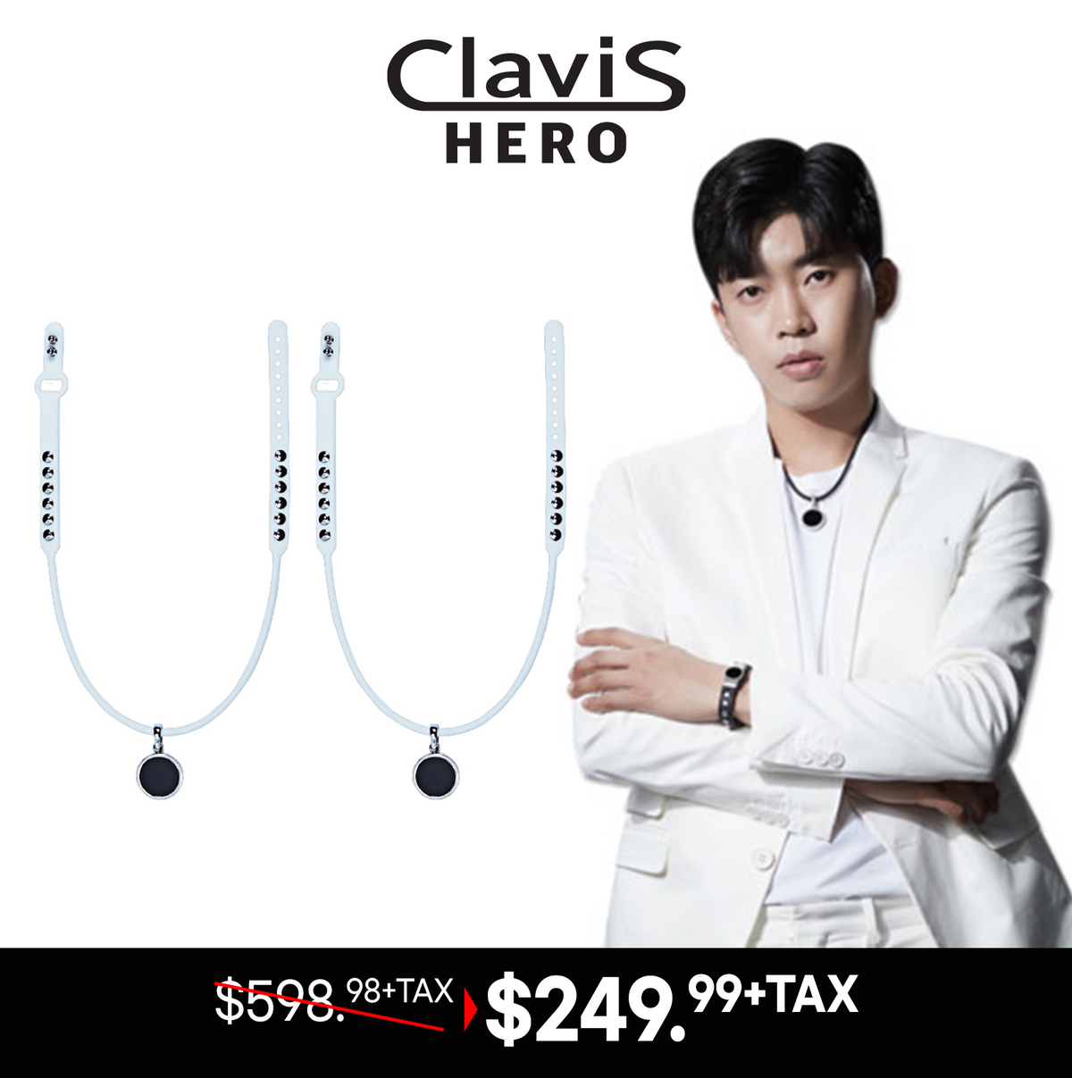 Clavis Hero Necklace KS-207R(White-Rose Gold)[Get 2 @ $249.98+Tax]