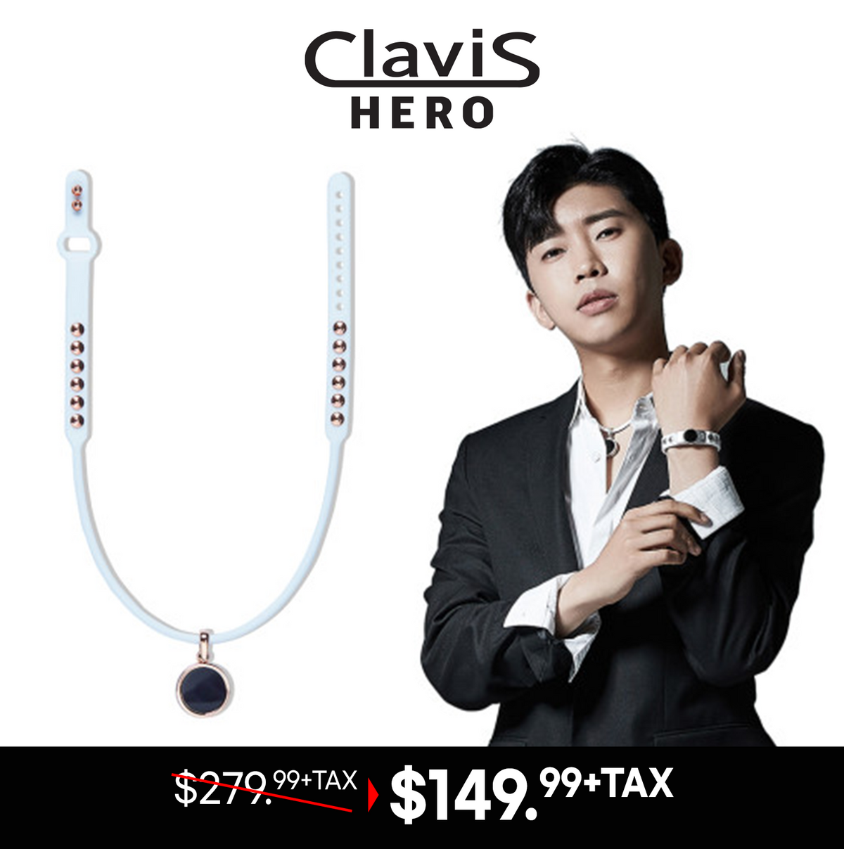 Clavis Hero Necklace KS-207R(White-Rose Gold)