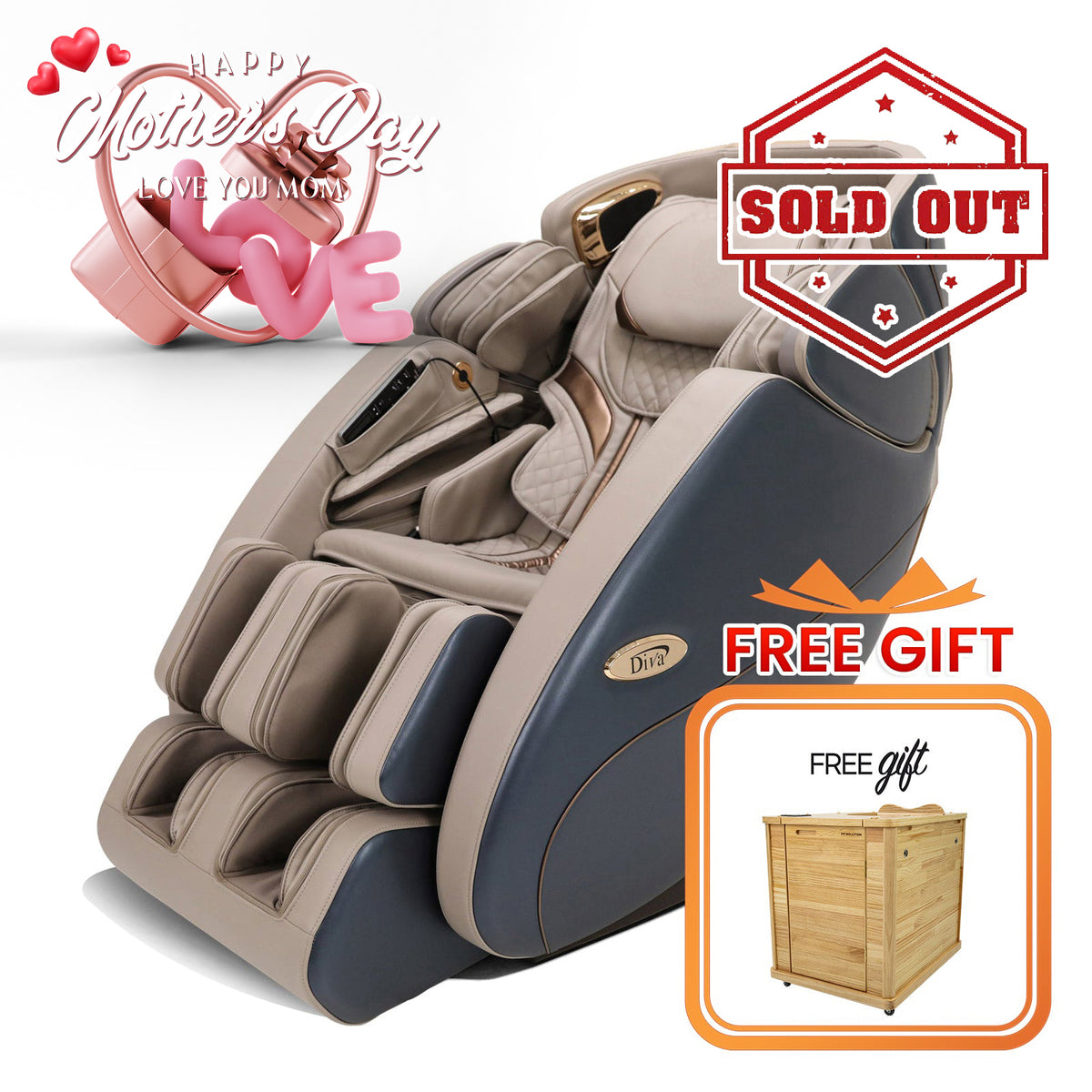 H Solution DIVA Massage Chair (Ocean)