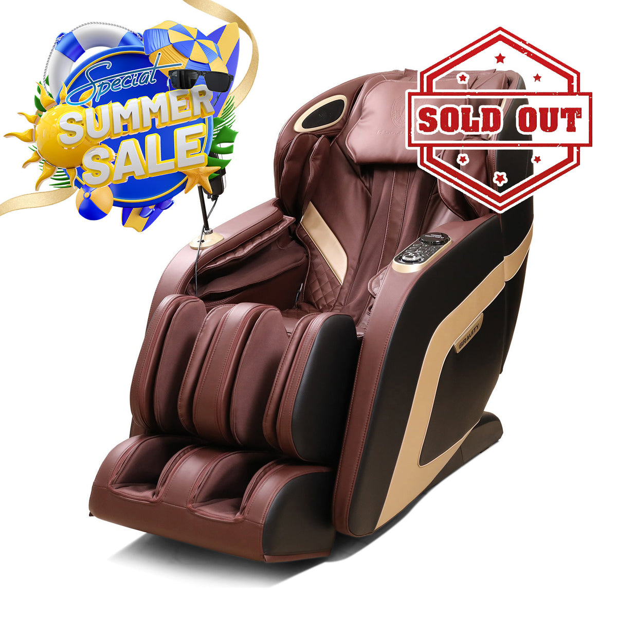 H Solution Gravity Massage Chair (Red Wine)