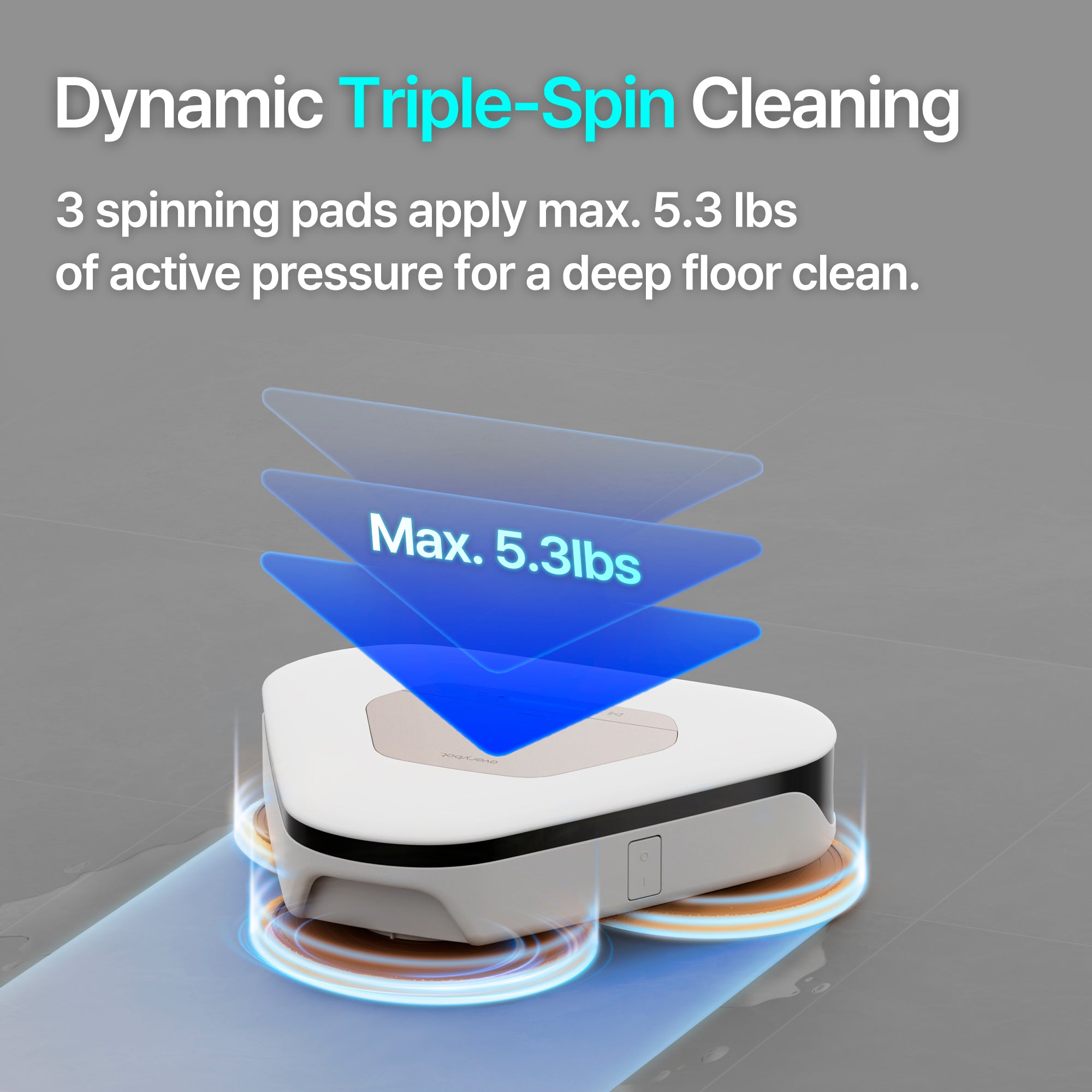 Everybot 3-Spin SLIM Mopping Robot Cleaner (TS450)