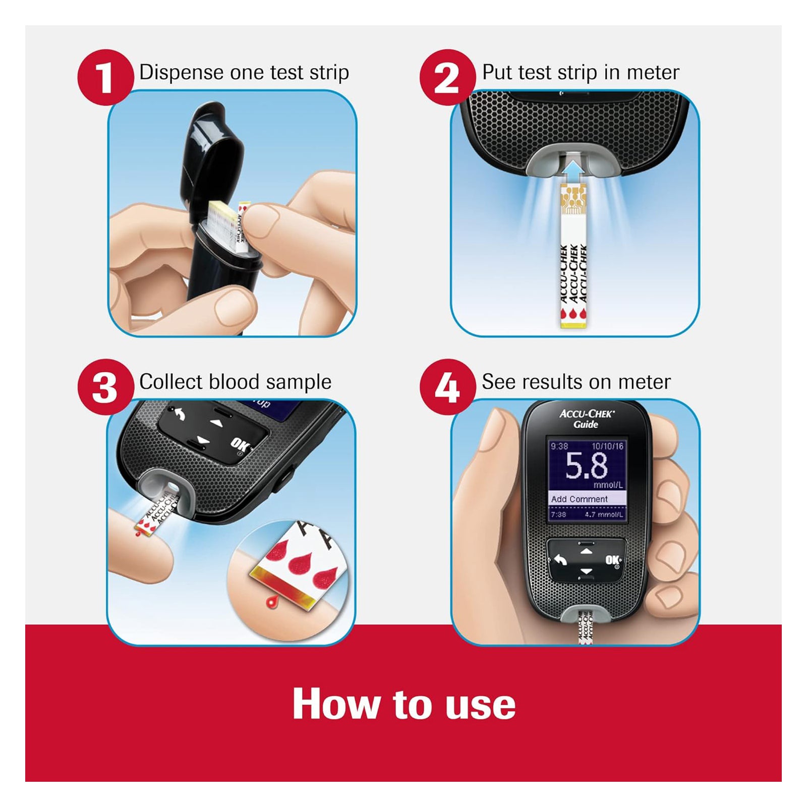 Accu-Chek Guide Diabetes Meter for Diabetic Blood Glucose Monitoring (Meter Only)