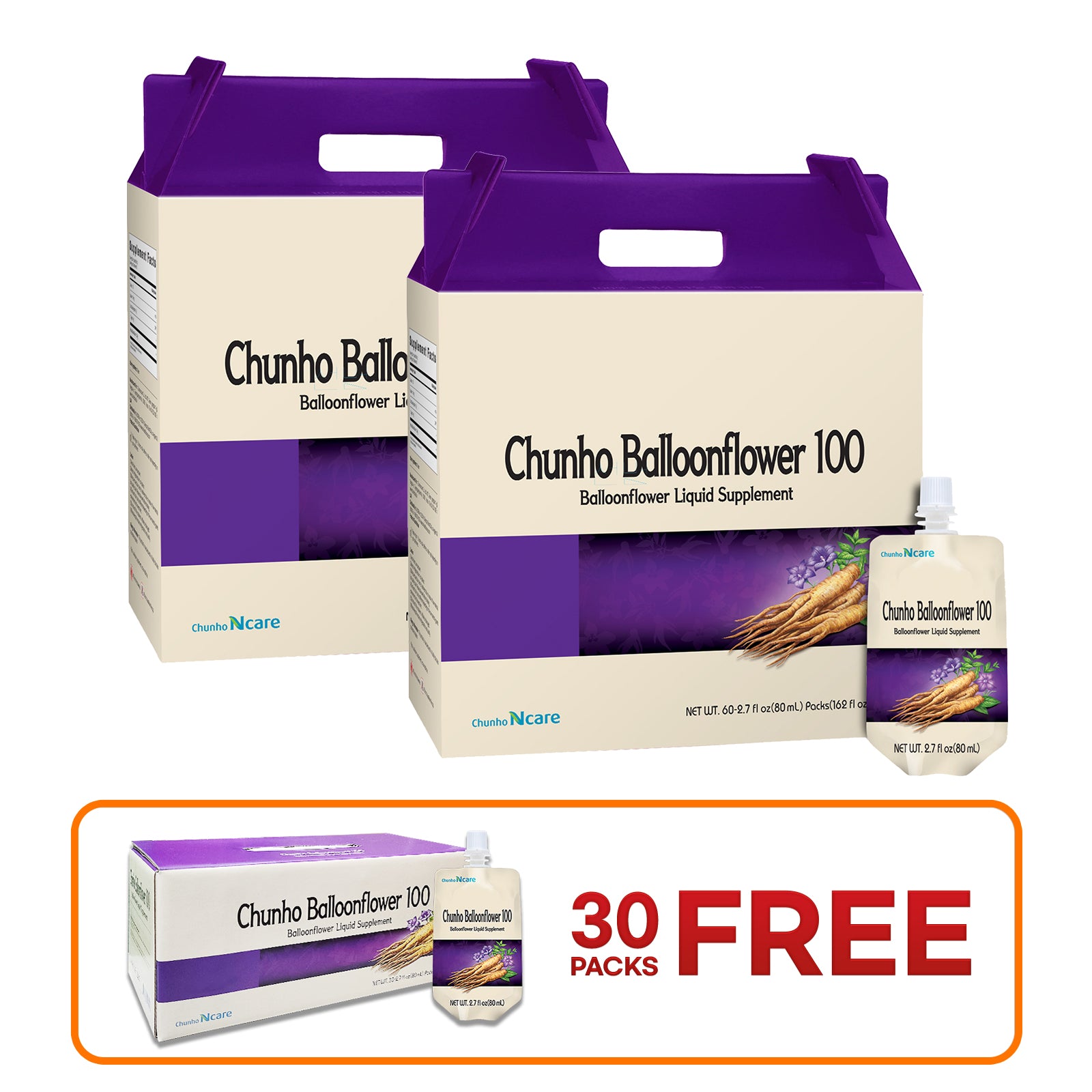 Balloonflower 100 Juice [2 Box (+ 30pk FREE)] - Health Korea Shop