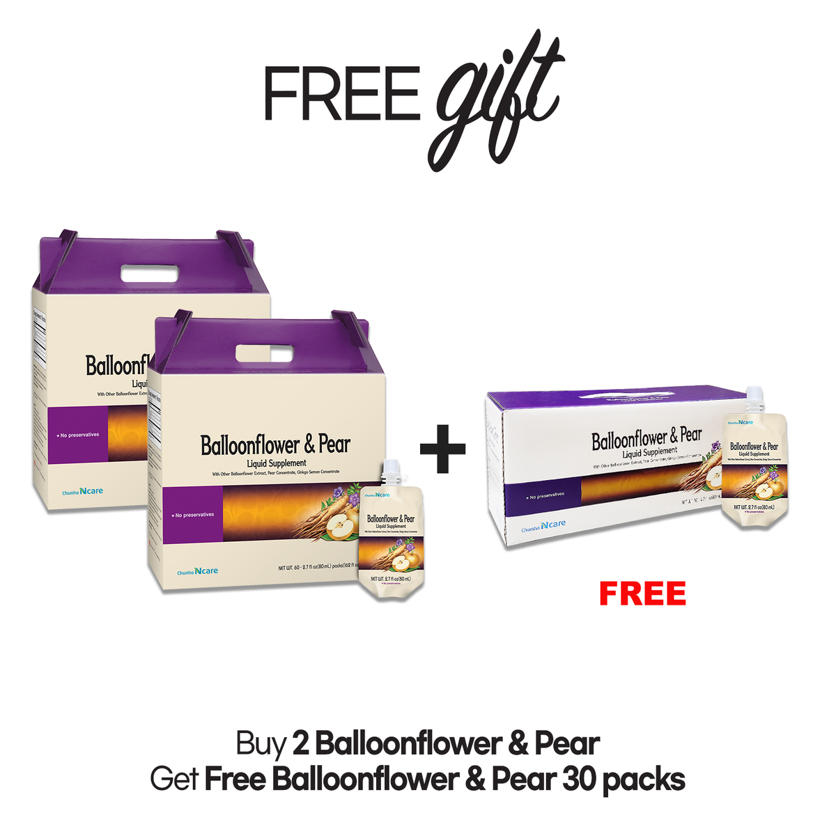 Balloonflower & Pear Juice [2 Box (+ 30pk FREE)] - Health Korea Shop