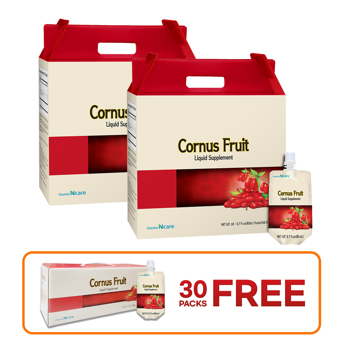 Cornus Fruit Juice [2 Box (+ 30pk FREE)] - Health Korea Shop