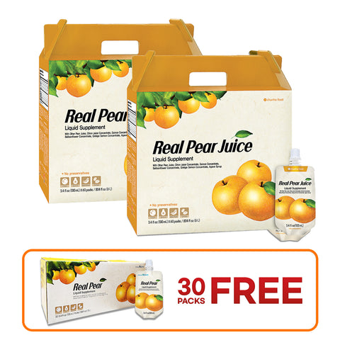 Real Pear Juice [2 Box (+ 30pk FREE)] - Health Korea Shop