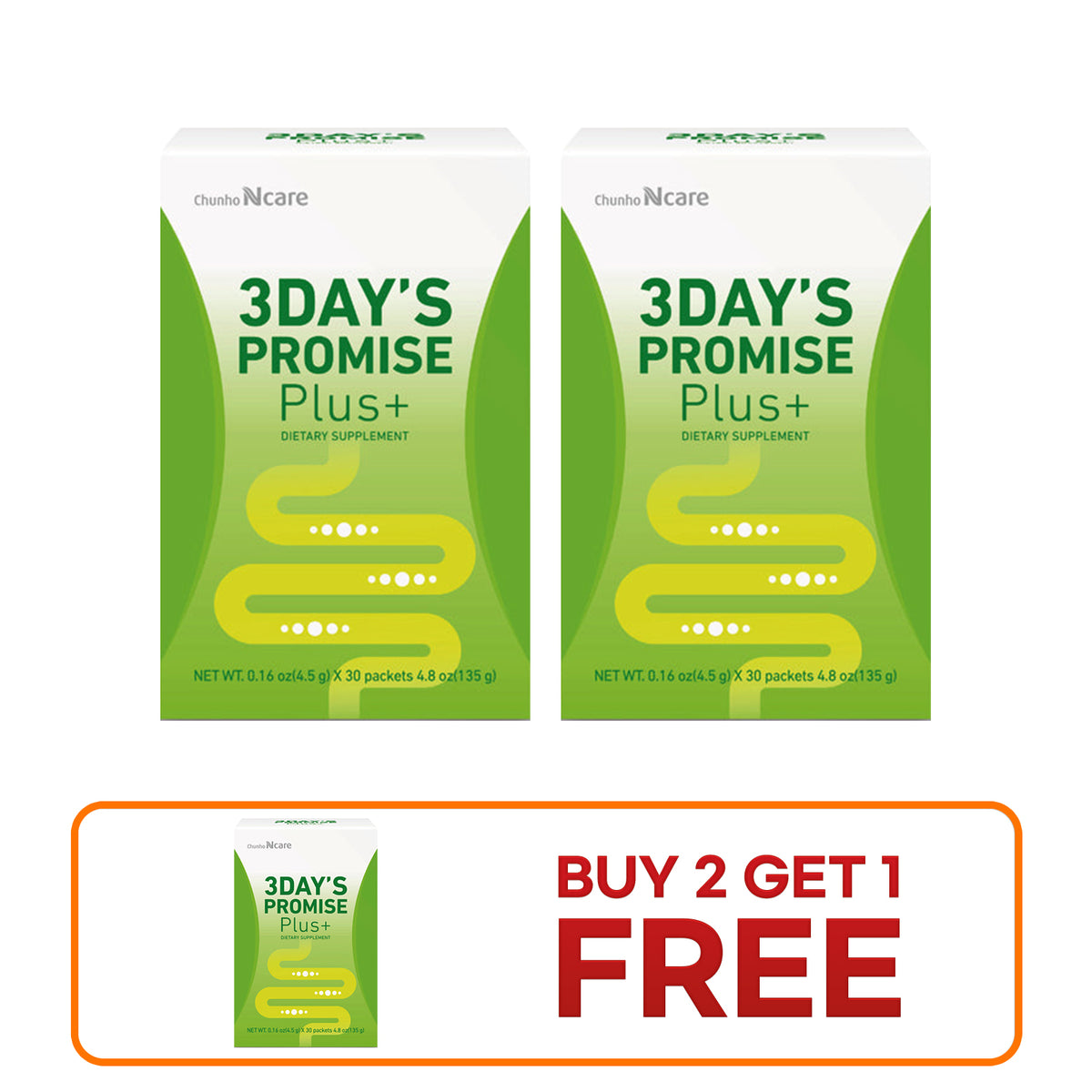 3 Day's Promise PLUS + [Buy 2 Get 1 FREE] - Health Korea Shop