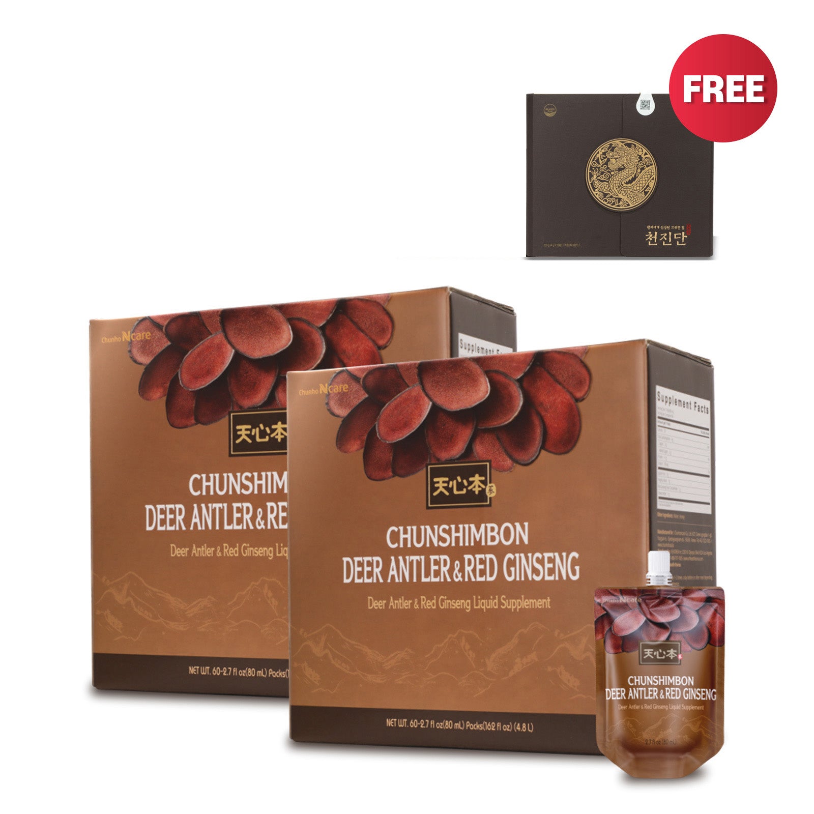 Deer Antler & Red Ginseng (Buy 2 Get FREE 1 ChunJinDan) - Health Korea Shop