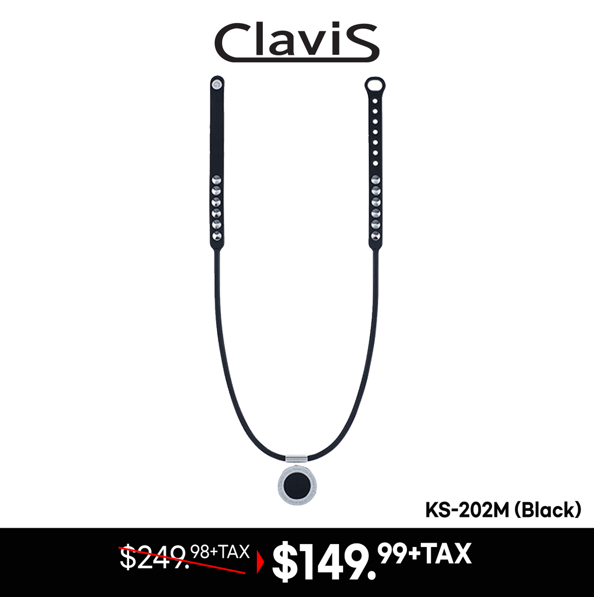 Clavis Energetic Necklace KS-202M (Black) - Health Korea Shop