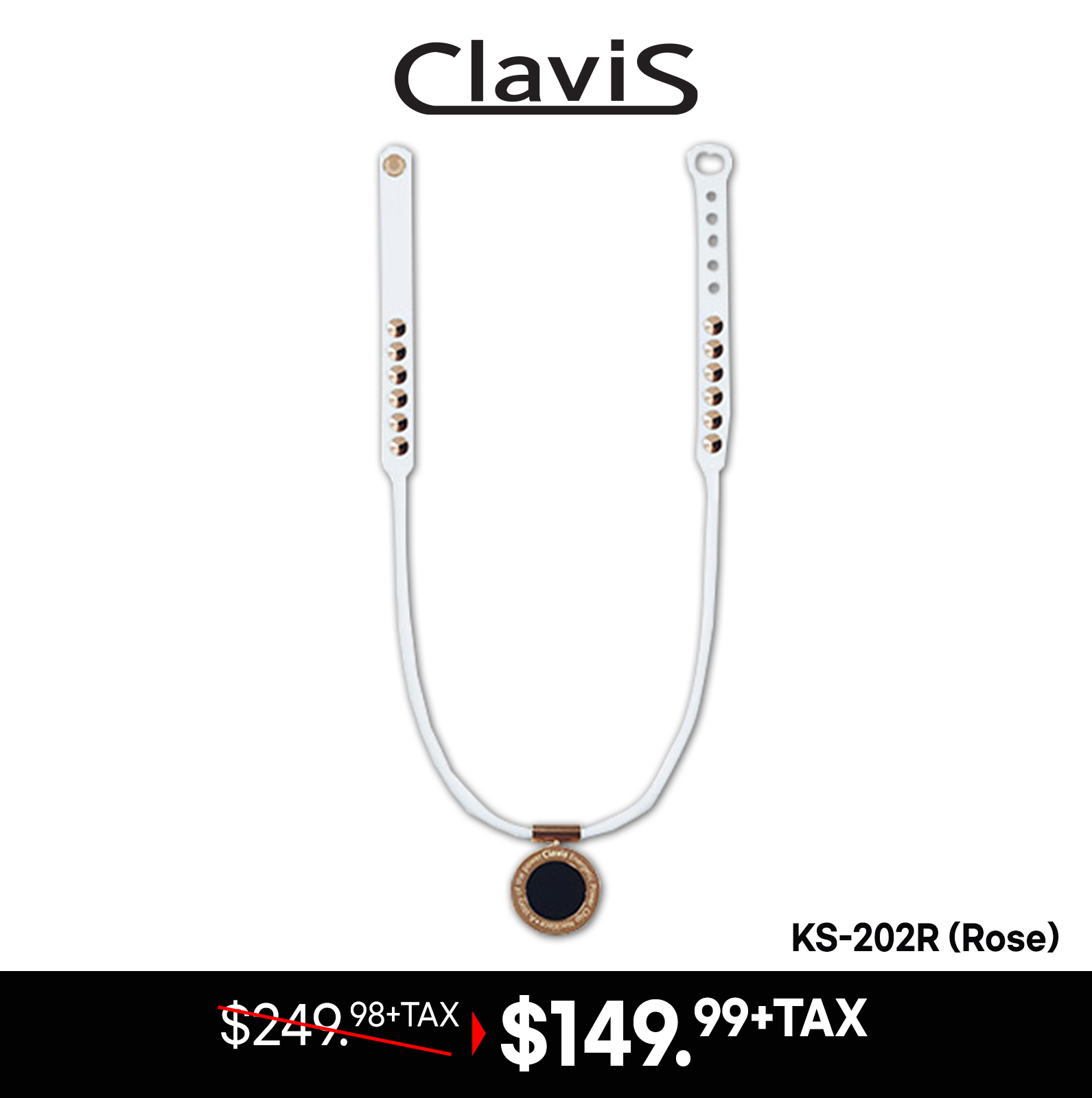 Clavis Energetic Necklace KS-202R (Rose Gold) - Health Korea Shop