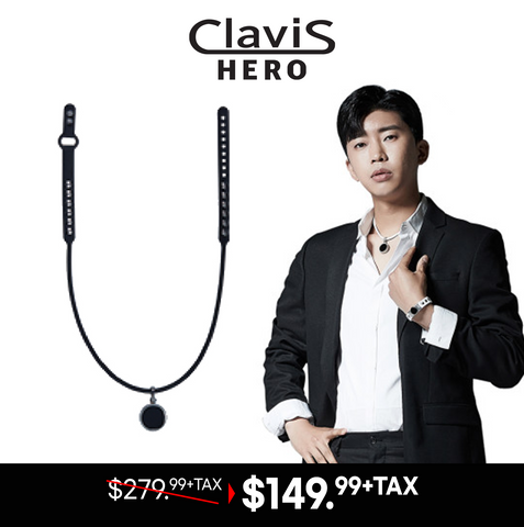 Clavis Hero Necklace KS-207M(Black-White Gold) - Health Korea Shop