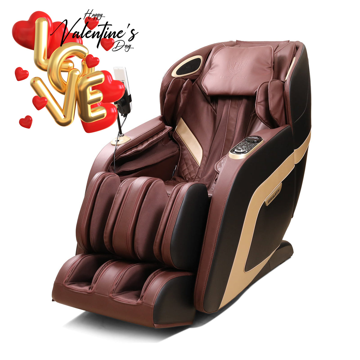H Solution Gravity Massage Chair (Red Wine) - Health Korea Shop