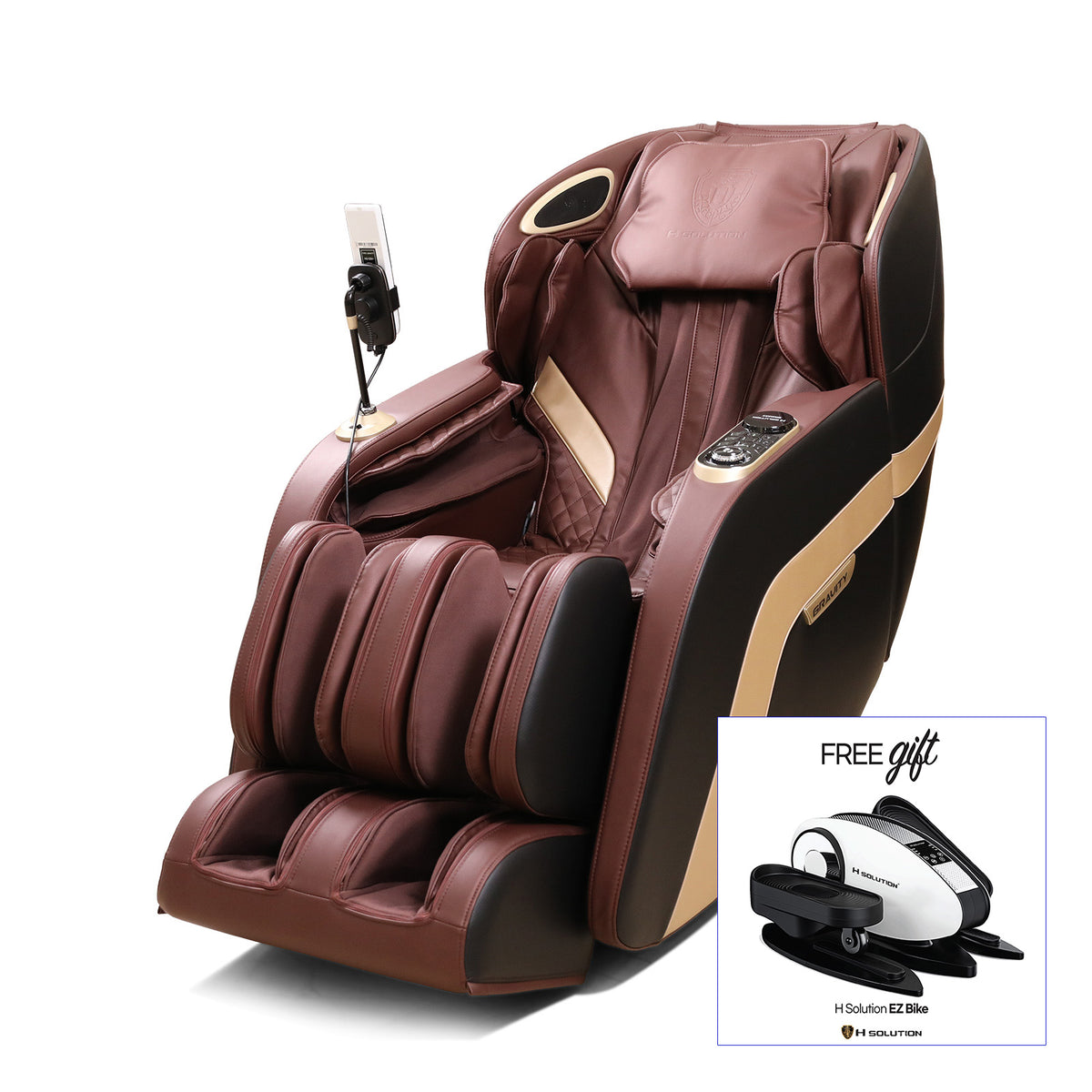 H Solution Gravity Massage Chair (Red Wine) - Health Korea Shop
