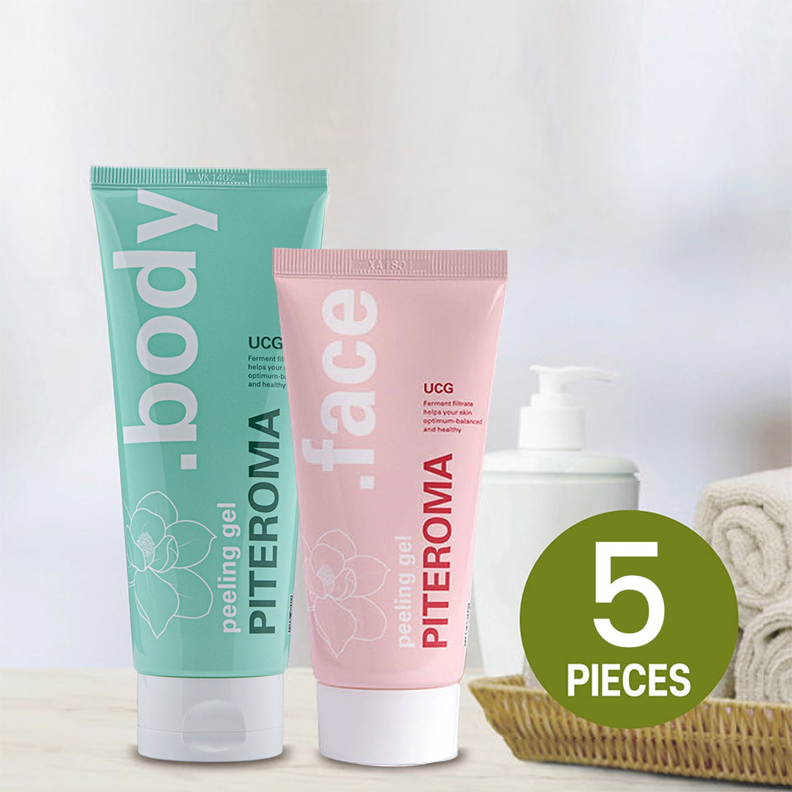 UCG PITEROMA Peeling Shower Gel Collagen (5 pcs) - Health Korea Shop