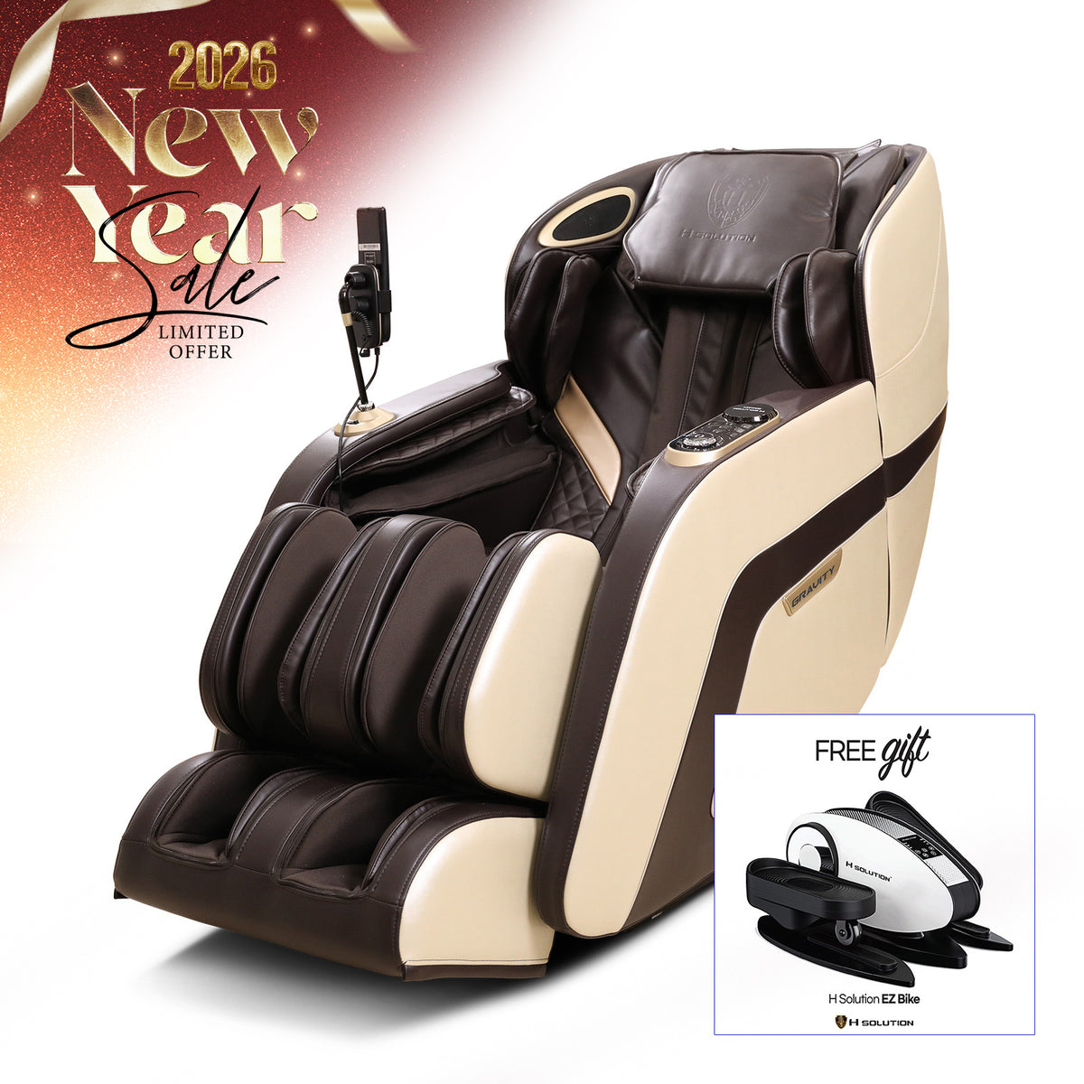 H Solution Gravity Massage Chair (Chocolate)