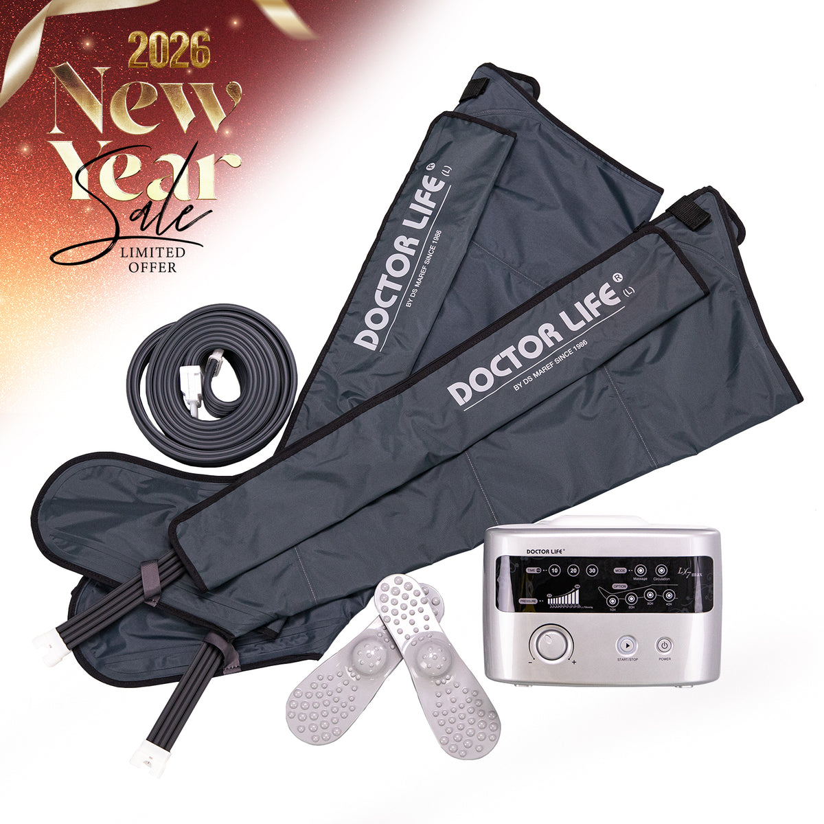 DoctorLife LX7 Air Compression Therapy Foot Massager