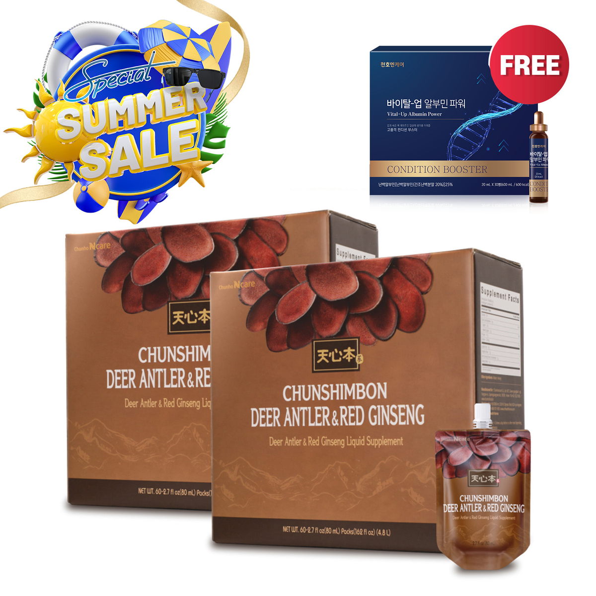 Deer Antler & Red Ginseng (Buy 2 Get FREE 1 ChunJinDan)