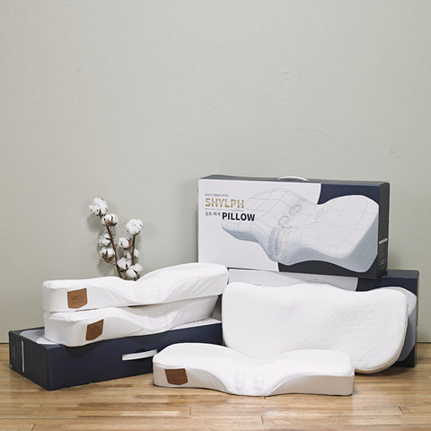 Sylph Pillow (Cooling) Dark Navy / (Organic Cotton) White - Health Korea Shop